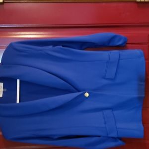 Kasper Royal Blue jacket with matching Liz Claiborne blouse. Size large